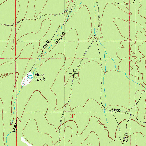 Topographic Map of Fence Tank, AZ