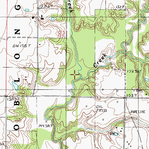 Topographic Map of Onion Creek, IL