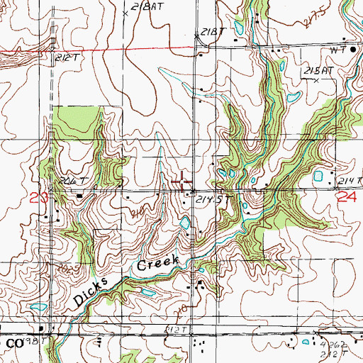 Topographic Map of Ooley School (historical), IL