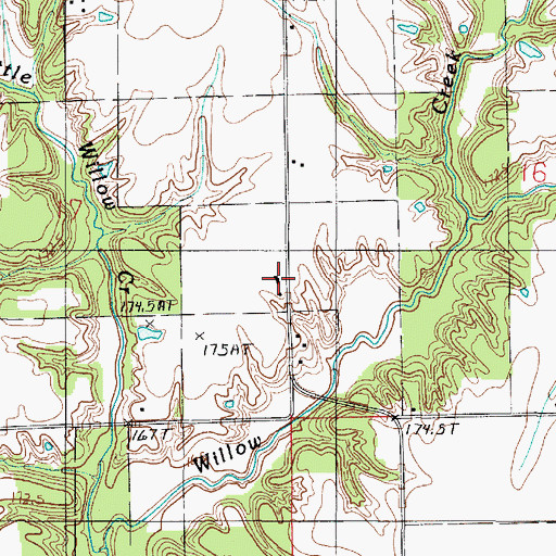 Topographic Map of Orange School (historical), IL