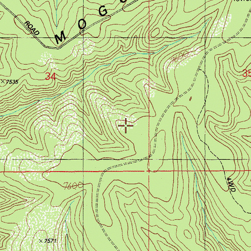 Topographic Map of Bull Flat Ridge, AZ