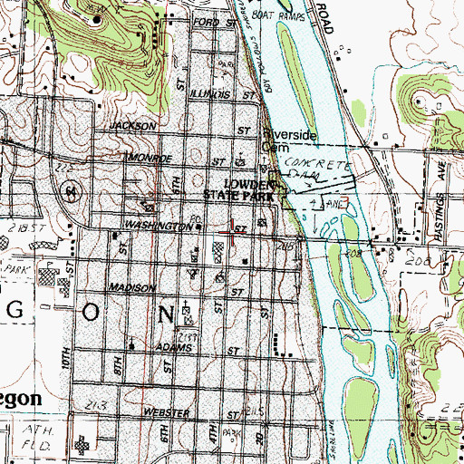 Topographic Map of Oregon, IL