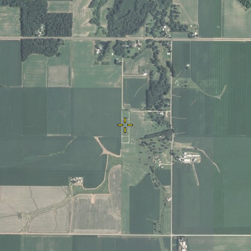 Aerial/Satellite Image of Orendorff Cemetery, IL