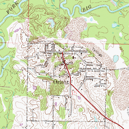 Topographic Map of Orient, IL
