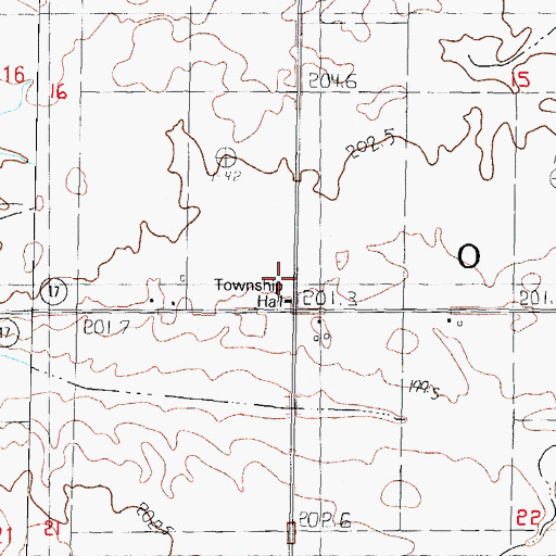 Topographic Map of Osage Center School (historical), IL