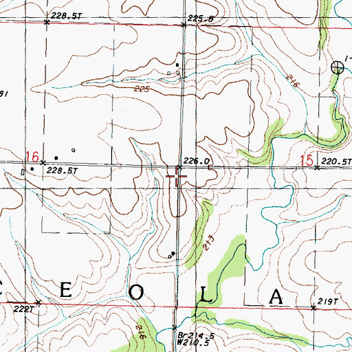 Topographic Map of Osceola Center, IL