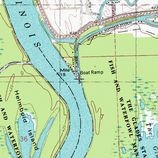 Topographic Map of Otter Creek, IL