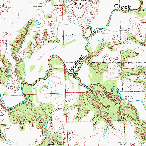 Topographic Map of Otter Creek, IL