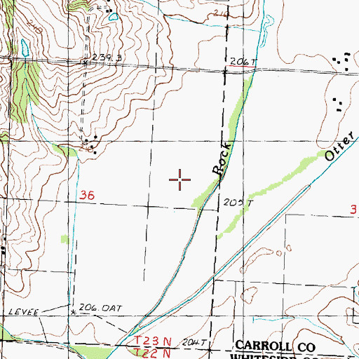 Topographic Map of Otter Creek, IL