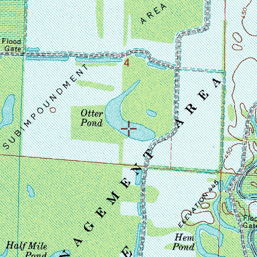 Topographic Map of Otter Pond, IL