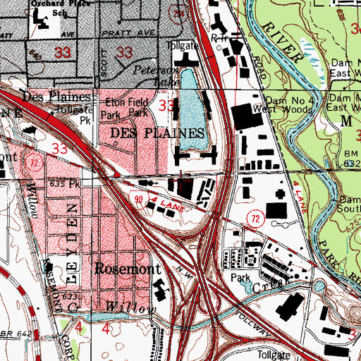 Topographic Map of Our Lady of Hope School, IL