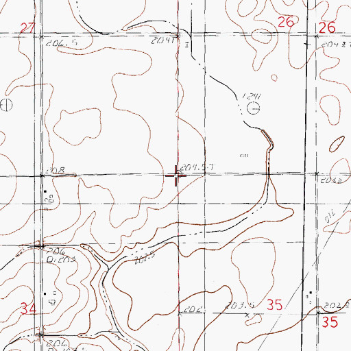 Topographic Map of Owega Church (historical), IL