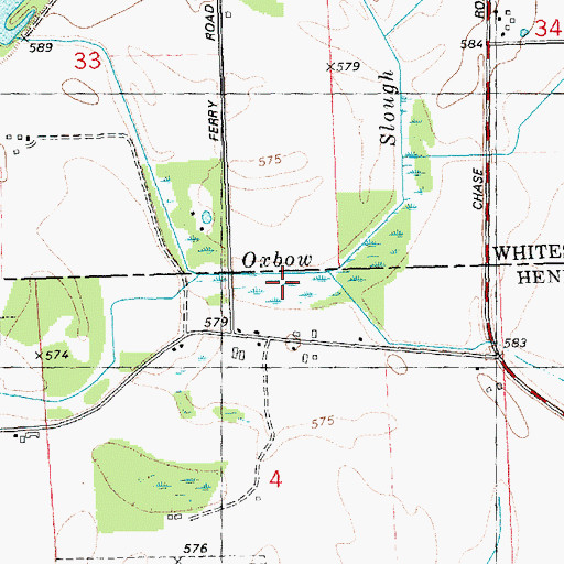 Topographic Map of Oxbow Slough, IL