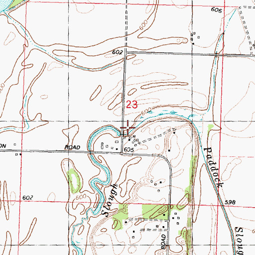 Topographic Map of Paddock Slough, IL
