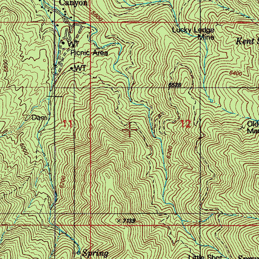 Topographic Map of Old Baldy National Recreation Trail Loop, AZ