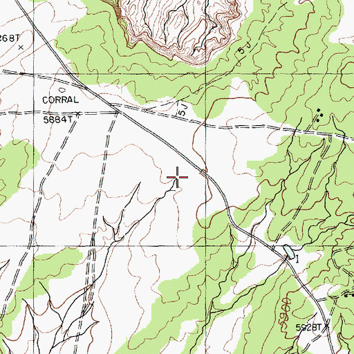 Topographic Map of Dry Mesa, AZ