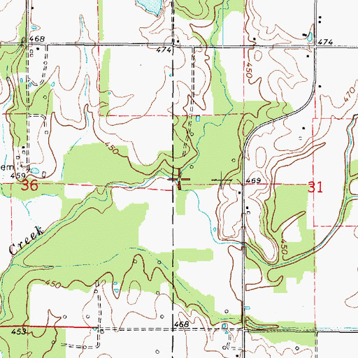 Topographic Map of Painter Fork, IL