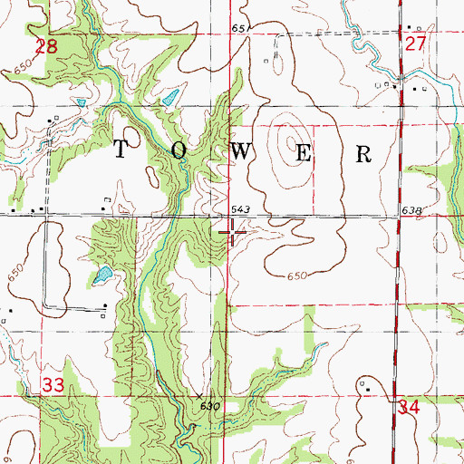 Topographic Map of Palestine School (historical), IL