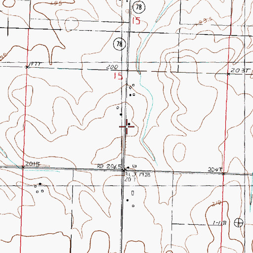 Topographic Map of Palmer School (historical), IL