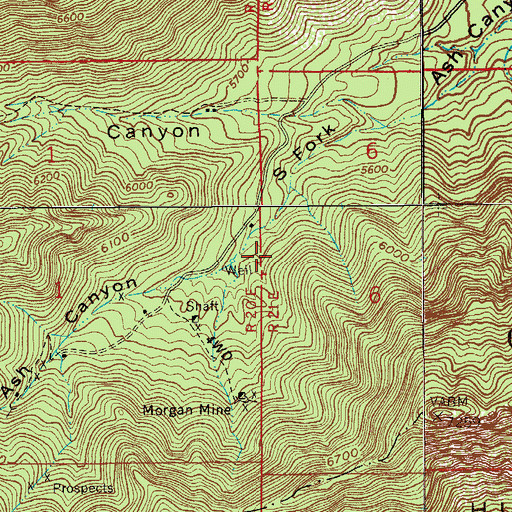 Topographic Map of Fork Spring, AZ