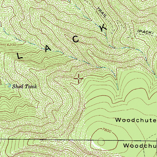 Topographic Map of Woodchute Wilderness, AZ