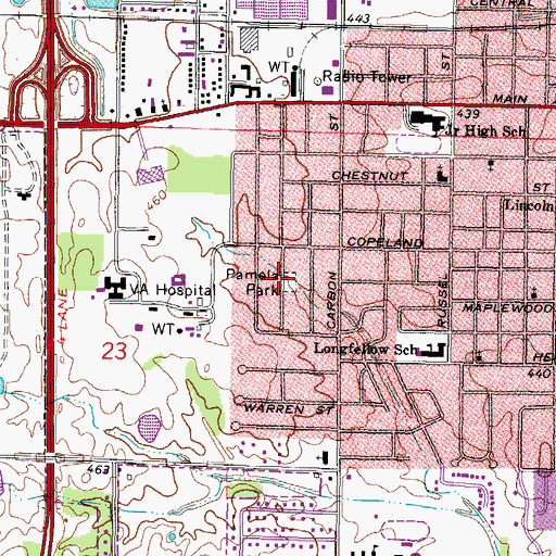 Topographic Map of Pamela Park, IL