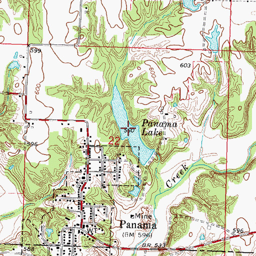 Topographic Map of Panama Lake, IL