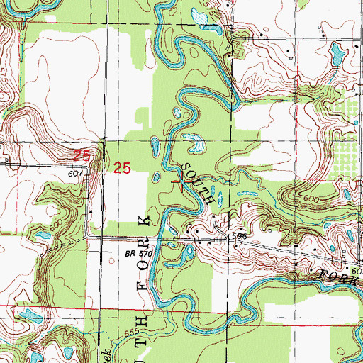 Topographic Map of Panther Creek, IL