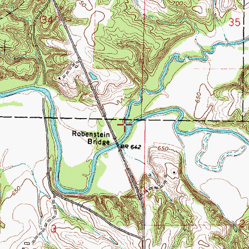 Topographic Map of Panther Creek, IL