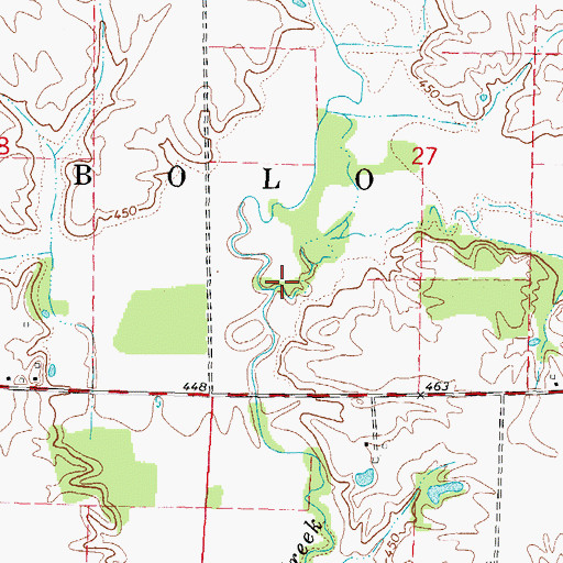 Topographic Map of Panther Creek, IL