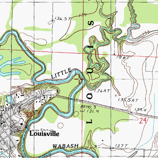 Topographic Map of Panther Creek, IL