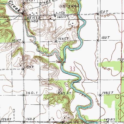 Topographic Map of Panther Creek, IL