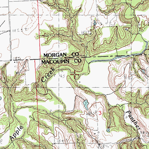 Topographic Map of Panther Creek, IL
