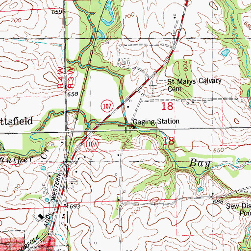 Topographic Map of Panther Creek, IL