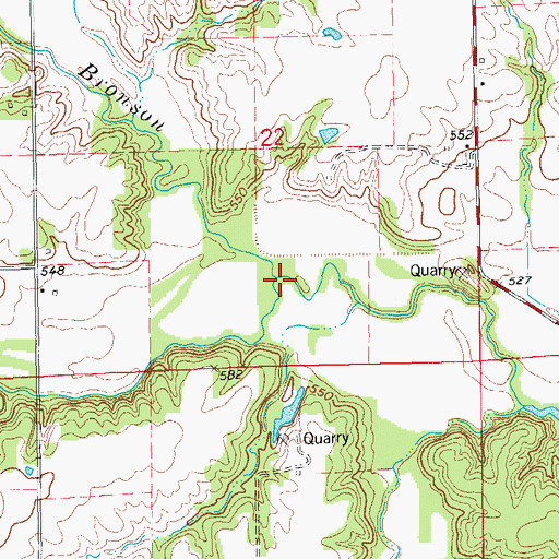 Topographic Map of Panther Creek, IL