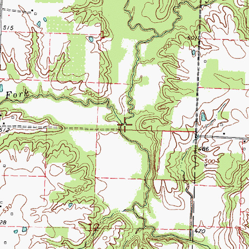 Topographic Map of Panther Fork, IL