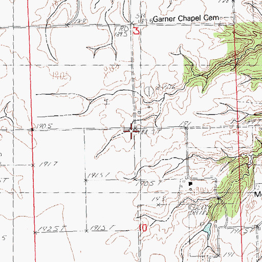 Topographic Map of Panther Grove School (historical), IL