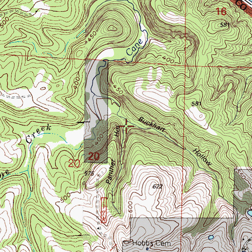 Topographic Map of Panther Hollow, IL