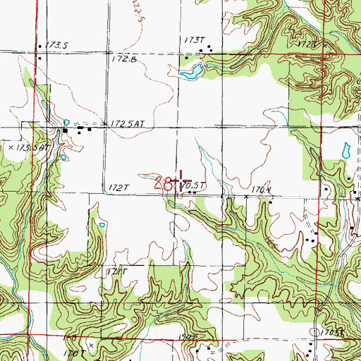 Topographic Map of Parks School (historical), IL