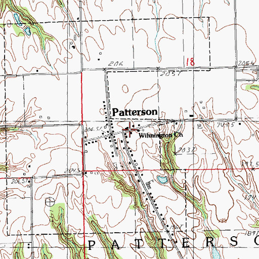 Topographic Map of Patterson, IL