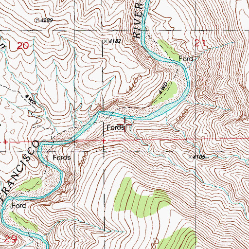 Topographic Map of Sunset Canyon, AZ
