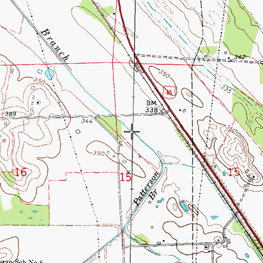 Topographic Map of Patterson Branch, IL
