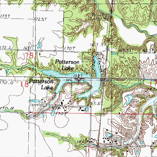 Topographic Map of Patterson Lake, IL