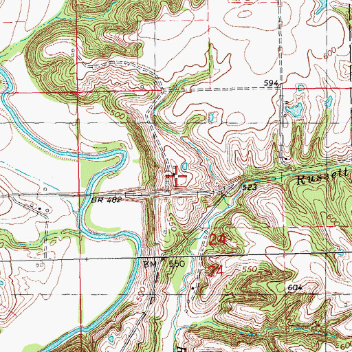 Topographic Map of Patterson School (historical), IL