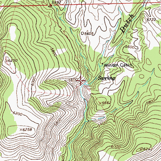 Topographic Map of Auger Creek, AZ