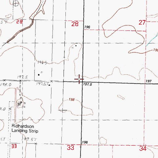 Topographic Map of Patton School (historical), IL
