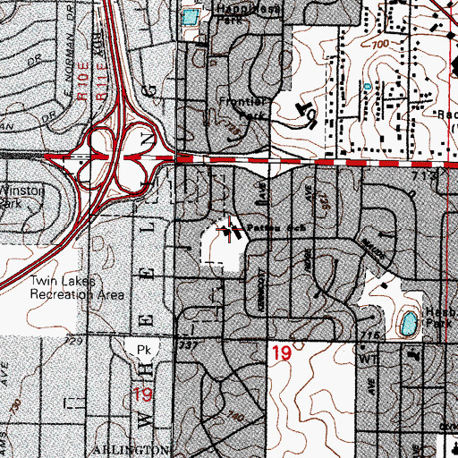 Topographic Map of Patton Elementary School, IL