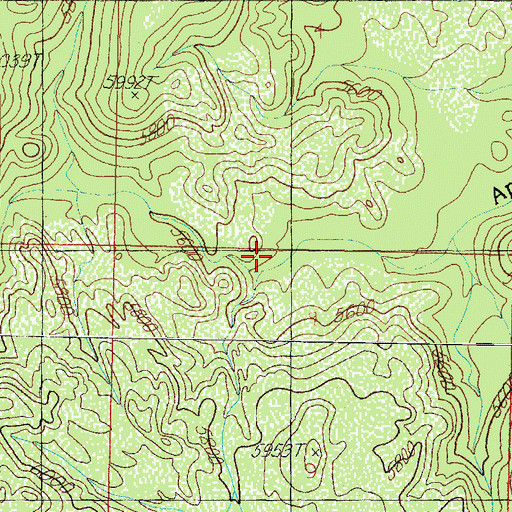 Topographic Map of Apache Creek Wilderness, AZ