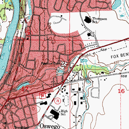 Topographic Map of Pearce Cemetery, IL