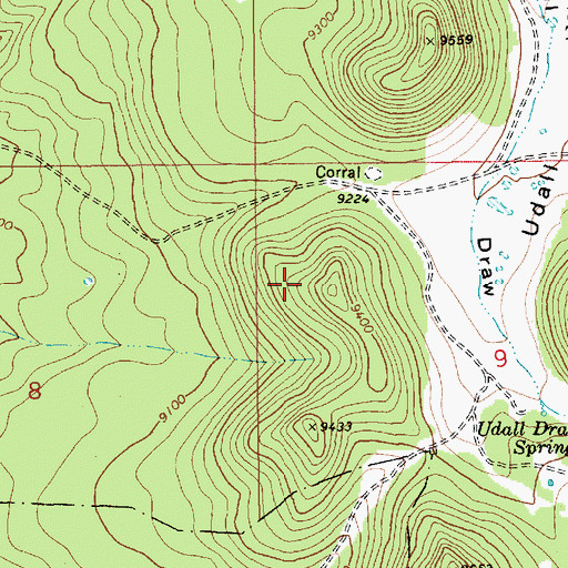 Topographic Map of Aspen Tank, AZ